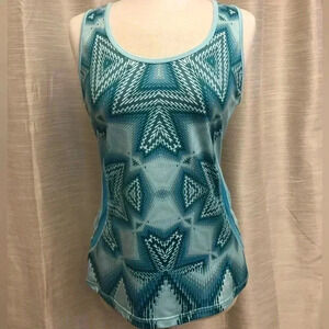 LUCY TECH Ikat Racerback Look Tank Top